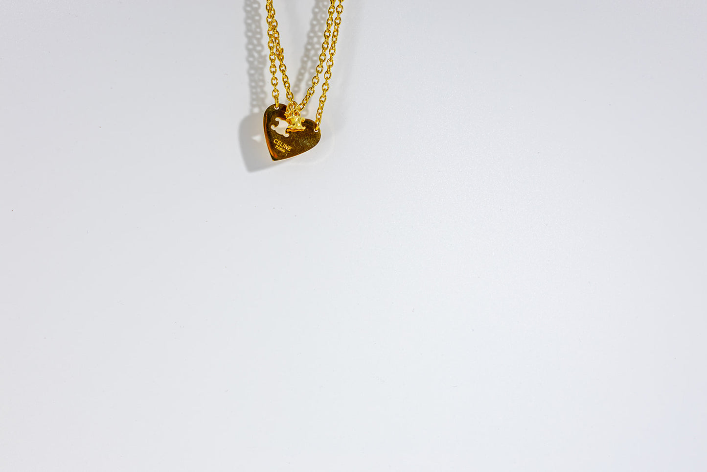 Gold Necklace with Golden Heart Pendant