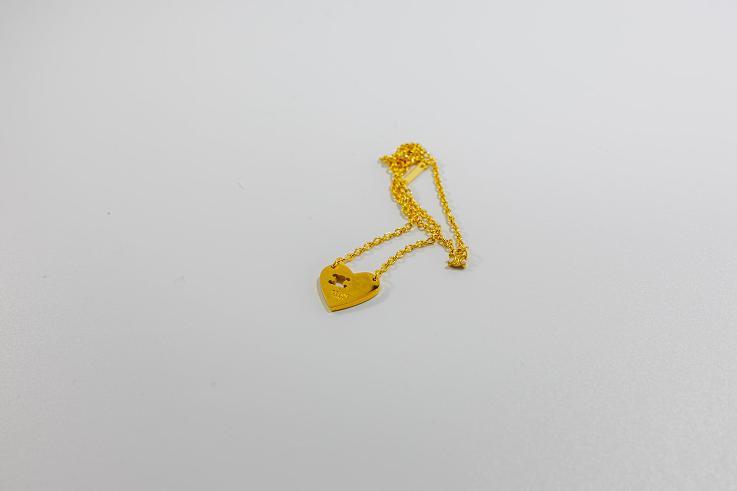 Gold Necklace with Golden Heart Pendant