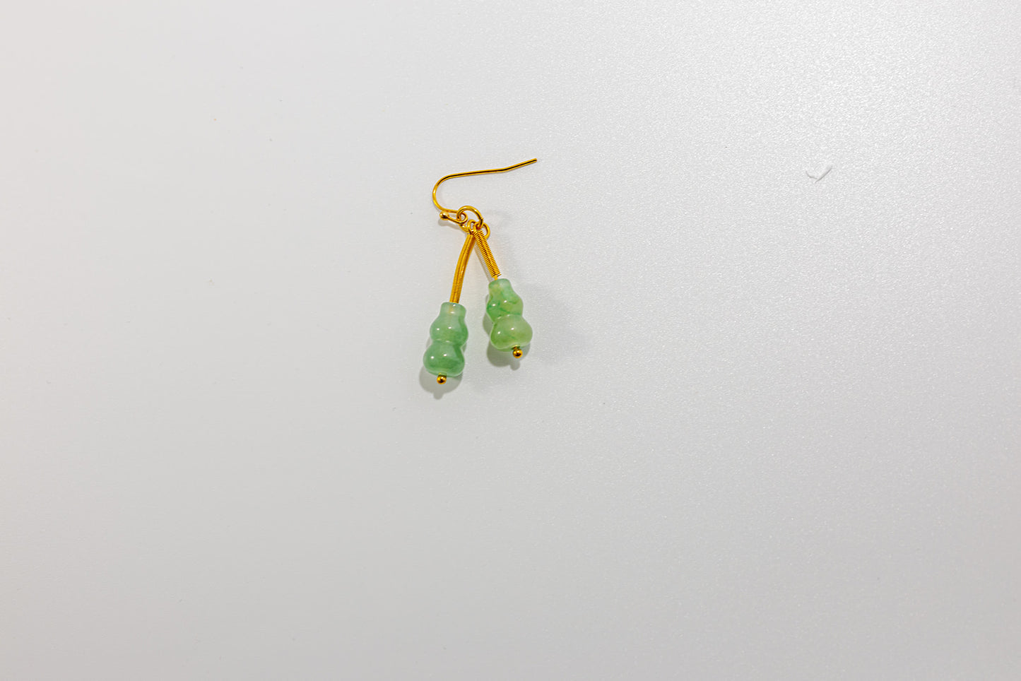 Greeen Jade Hoop Earrings