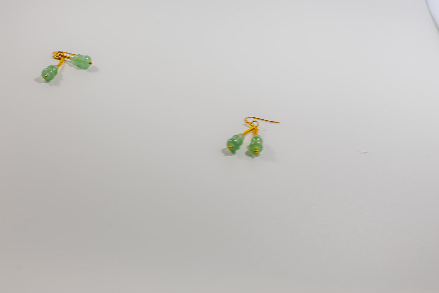 Greeen Jade Hoop Earrings