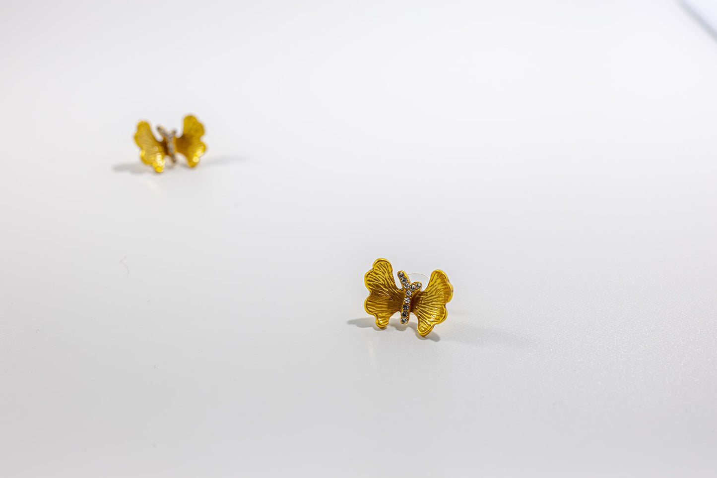 Golden Butterfly Stud Earring