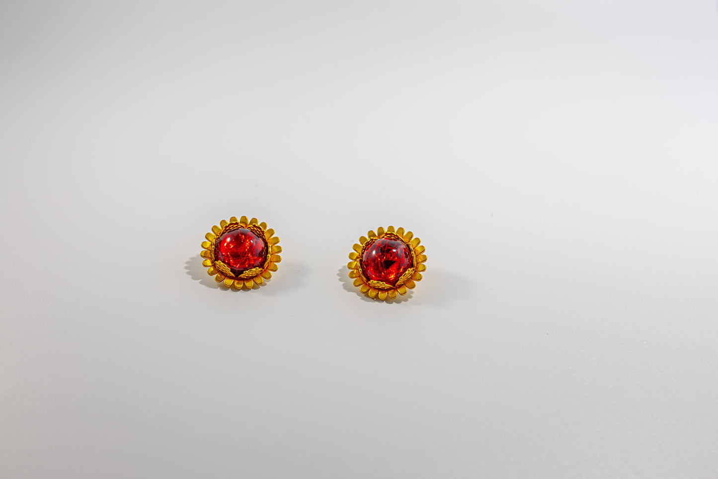 Ruby With Gold Petals