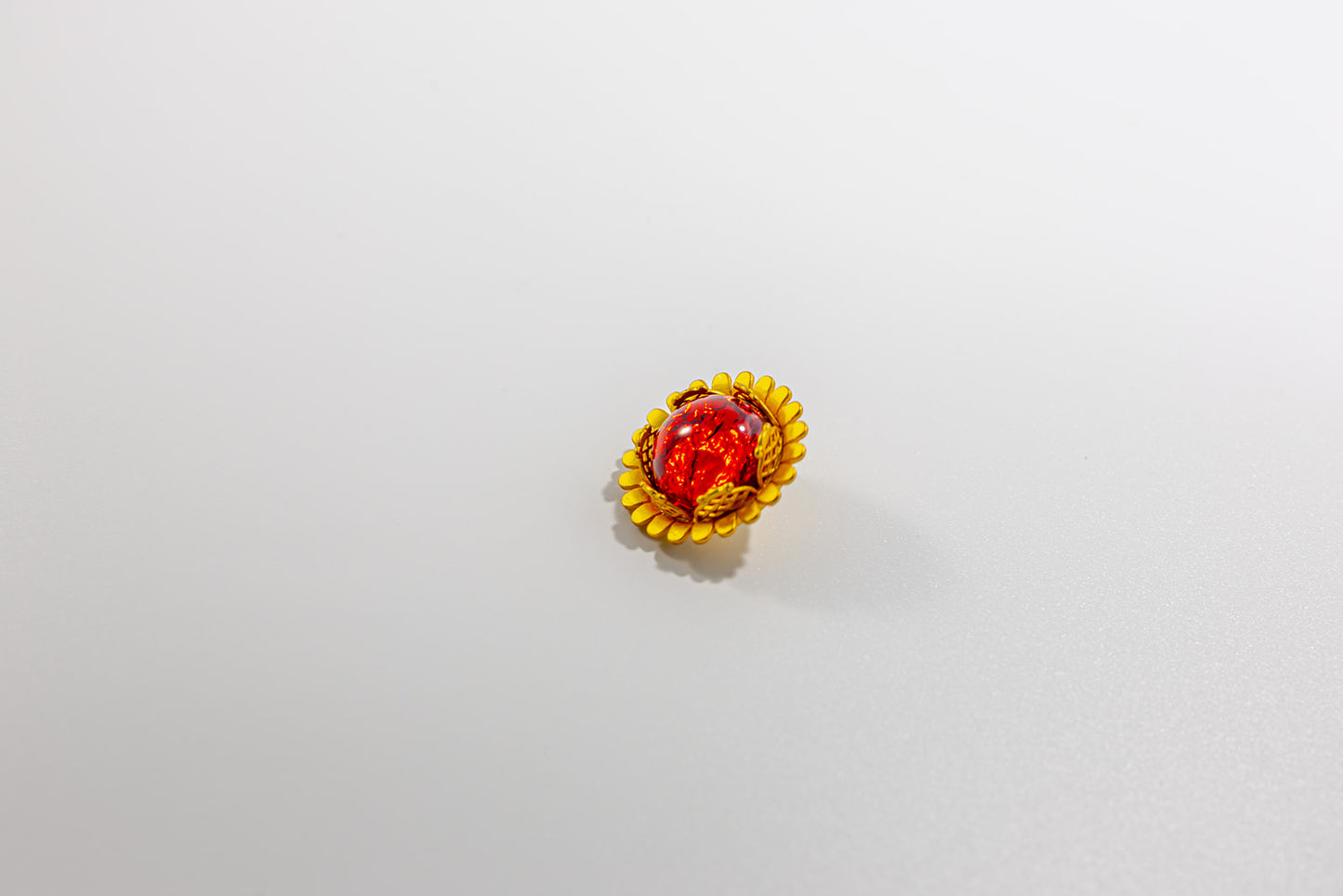 Ruby With Gold Petals