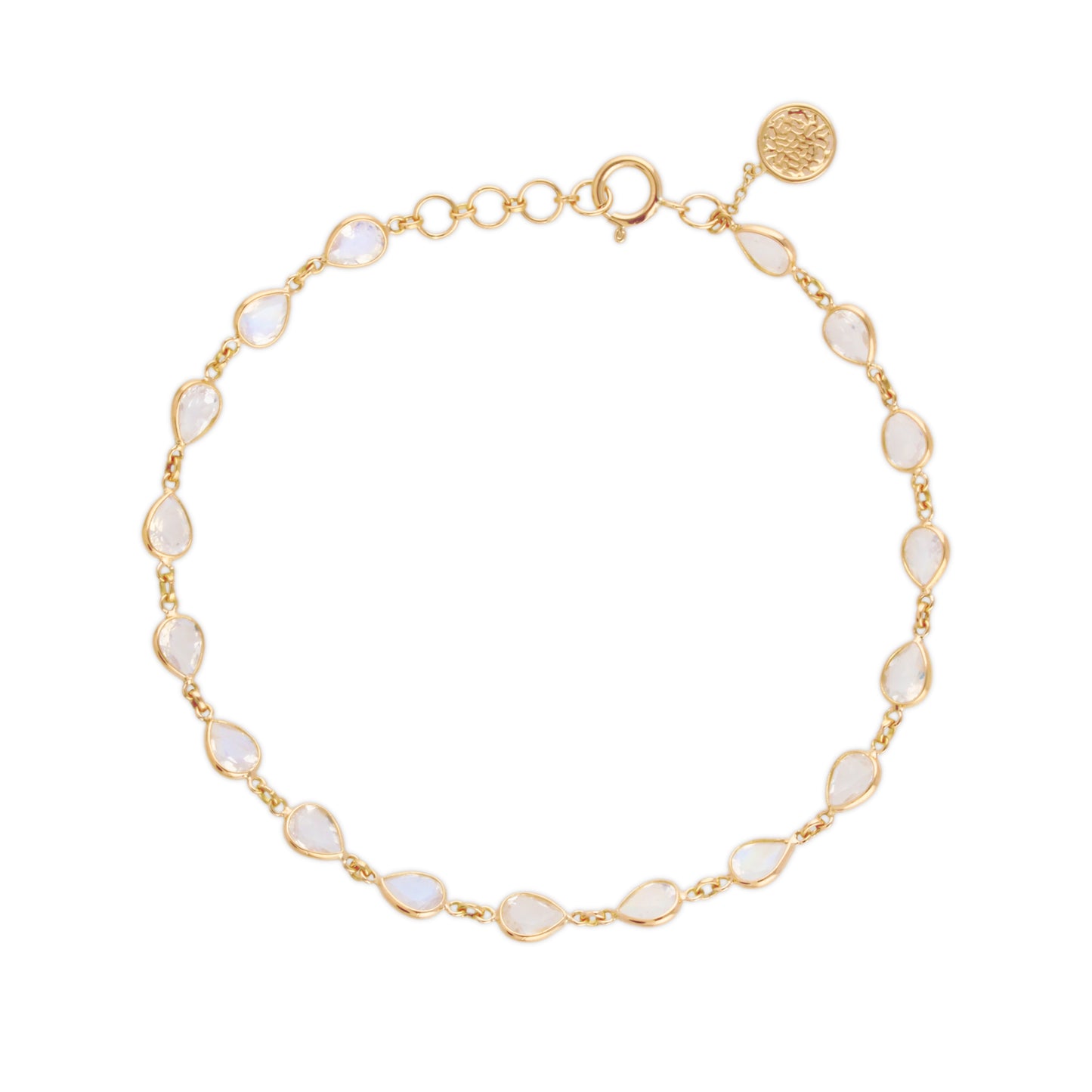 Gemstone Pear shape Bracelet In 18K Yellow Gold - AiJi World