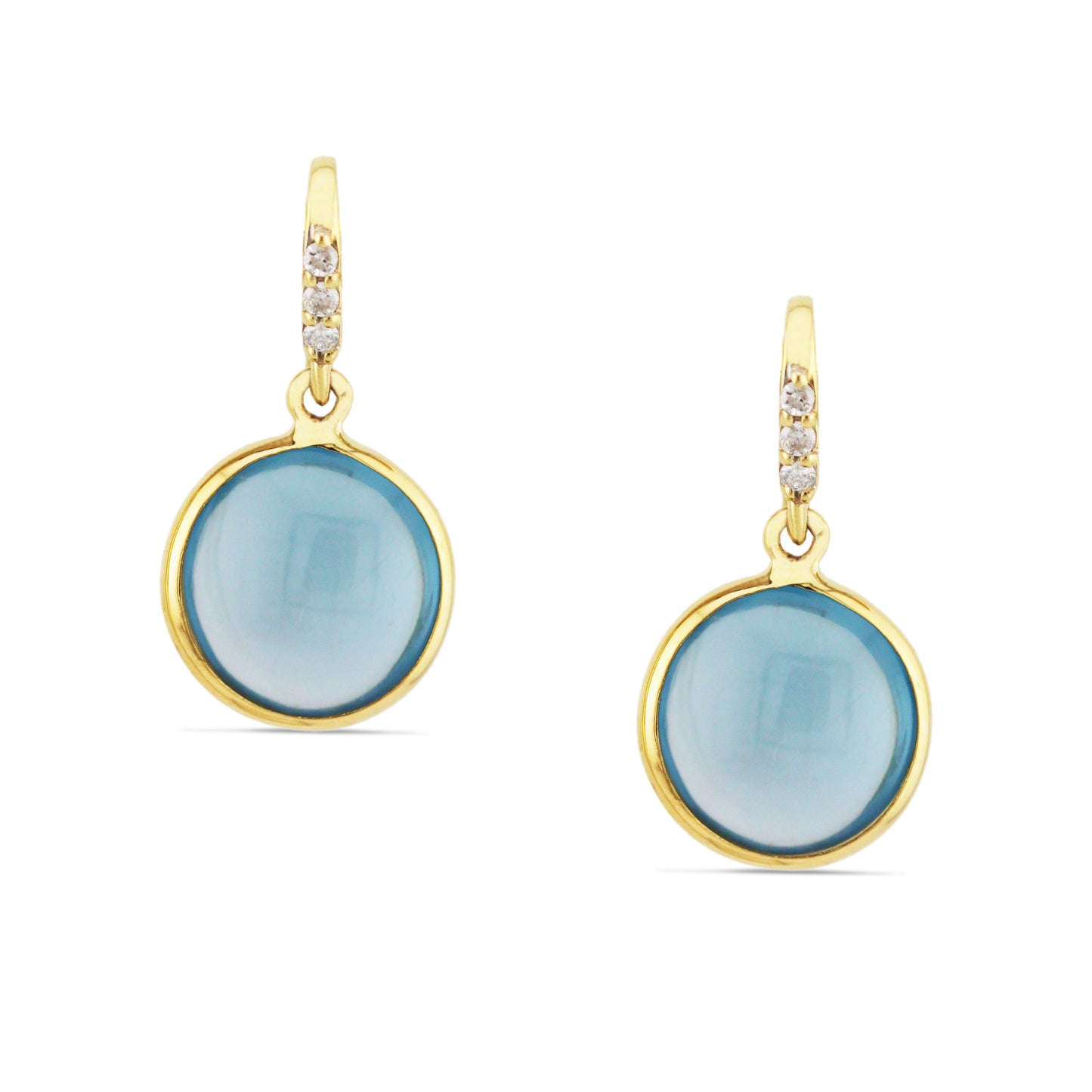 Gemstone & Diamond Earring In 18K Yellow Gold - AiJi World