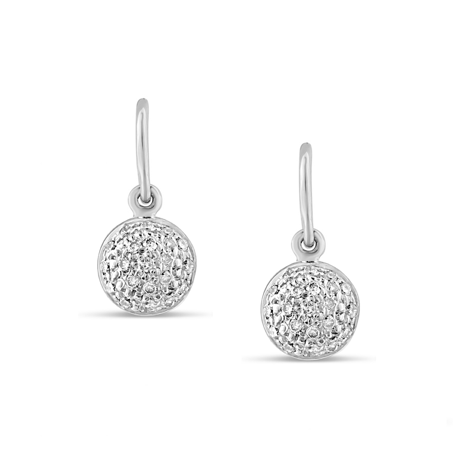 Diamond Lente Earring In 18K Gold - AiJi World