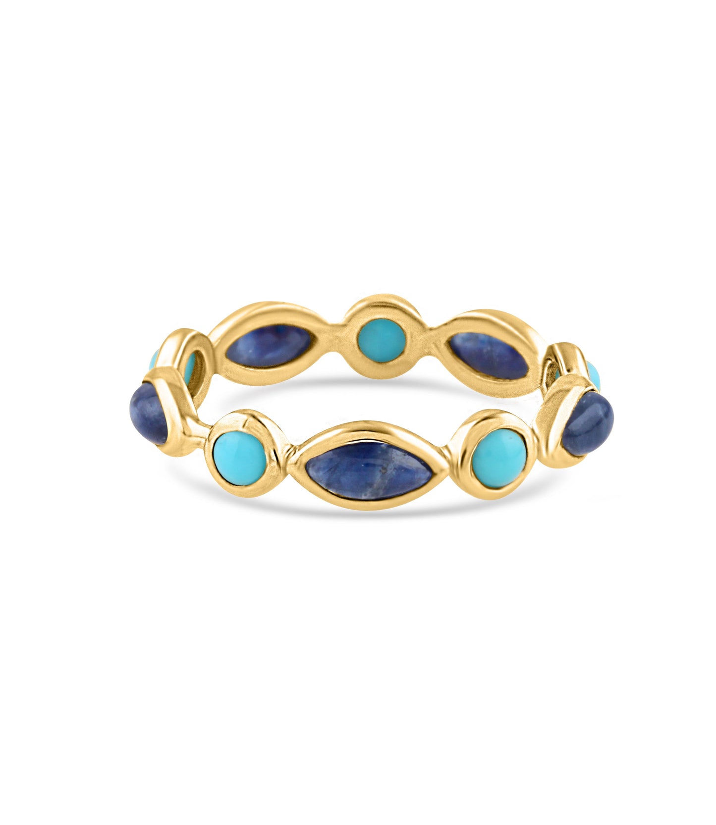 Gemstone Ring In 18K Yellow Gold - AiJi World