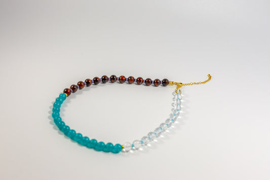 Beaded Necklace with Color Gradient