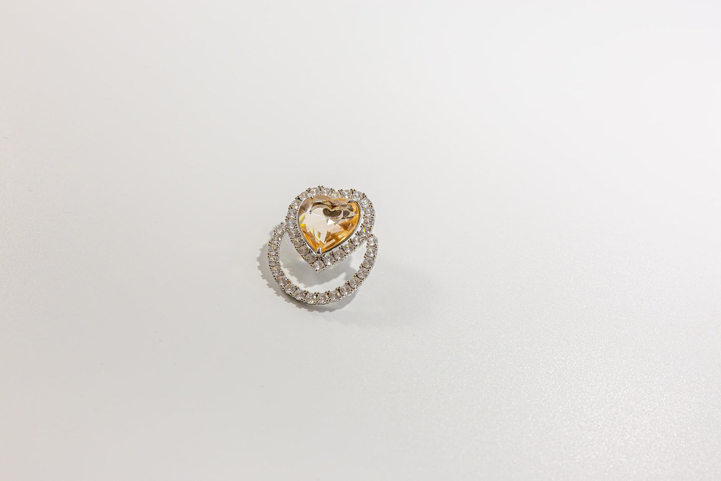 Yellow Heart-Shaped Citrine Earrings