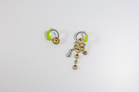 Asymmetric Stud Earrings With Tassel