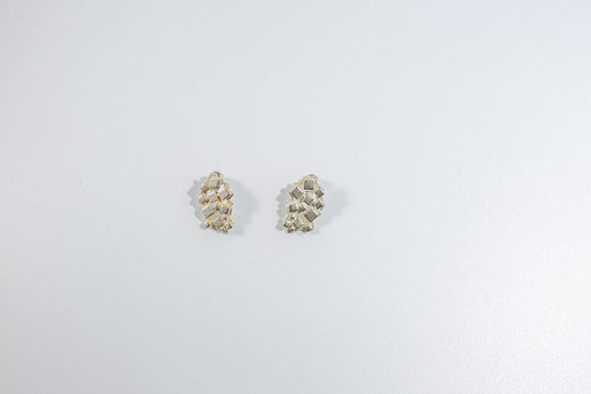 Diamond Cut Stud Earrings