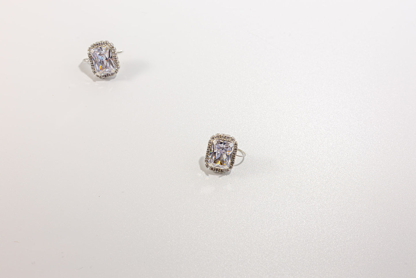 Rectangle Crystal Earrings