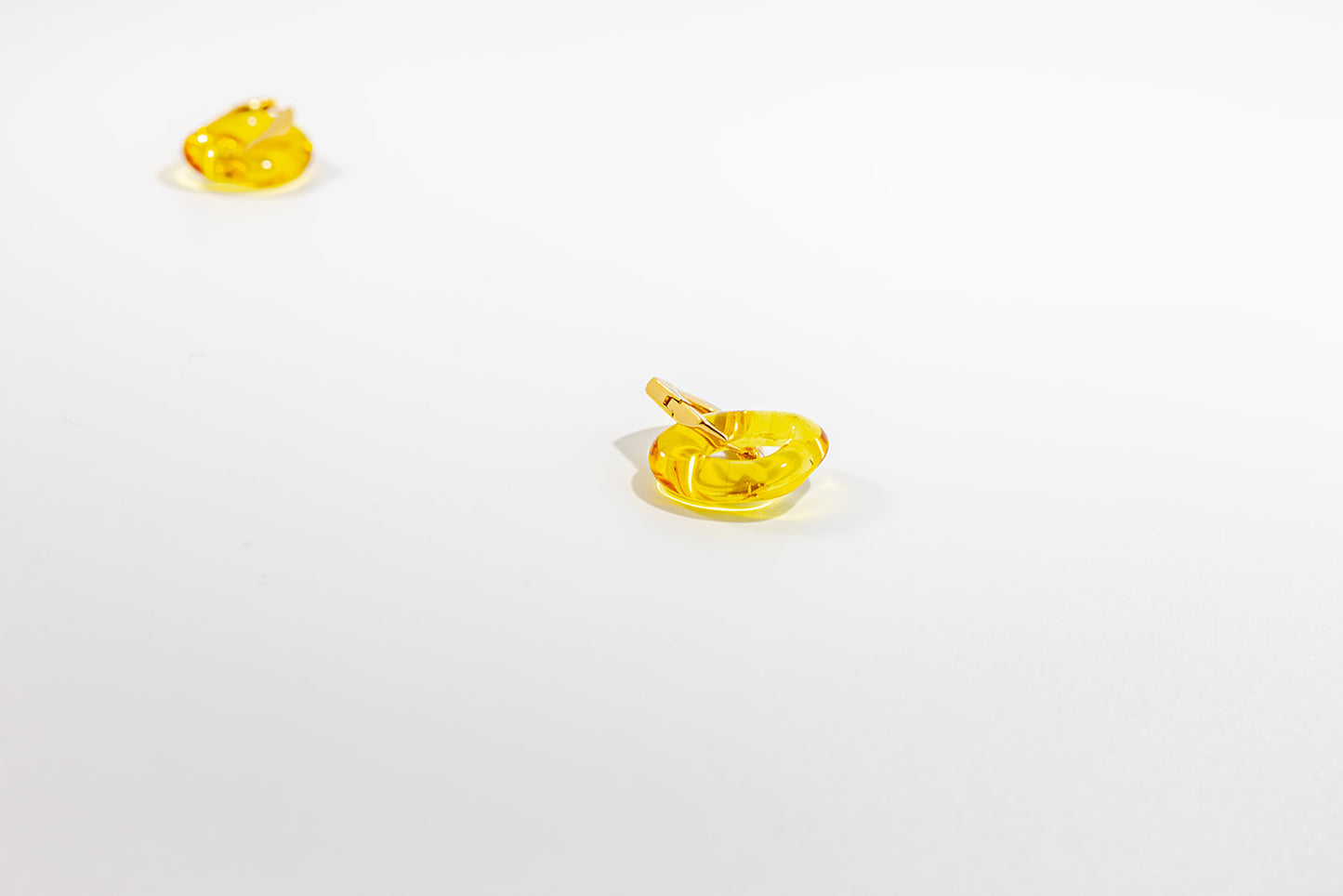 Gold And Lime Chain Earrings