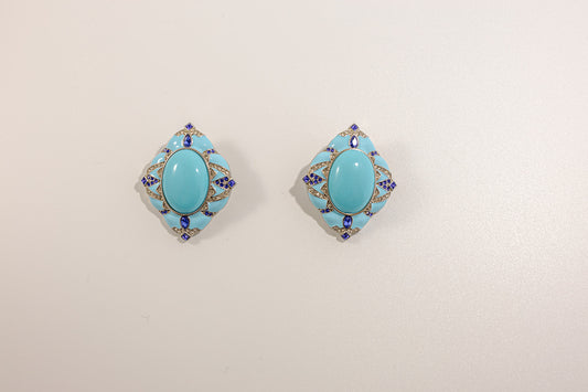 Diamond Sky Blue Earring