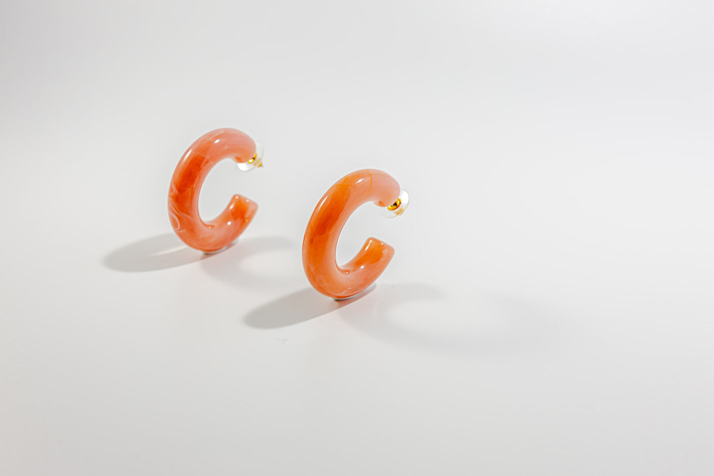 C-Shape Pink Earring