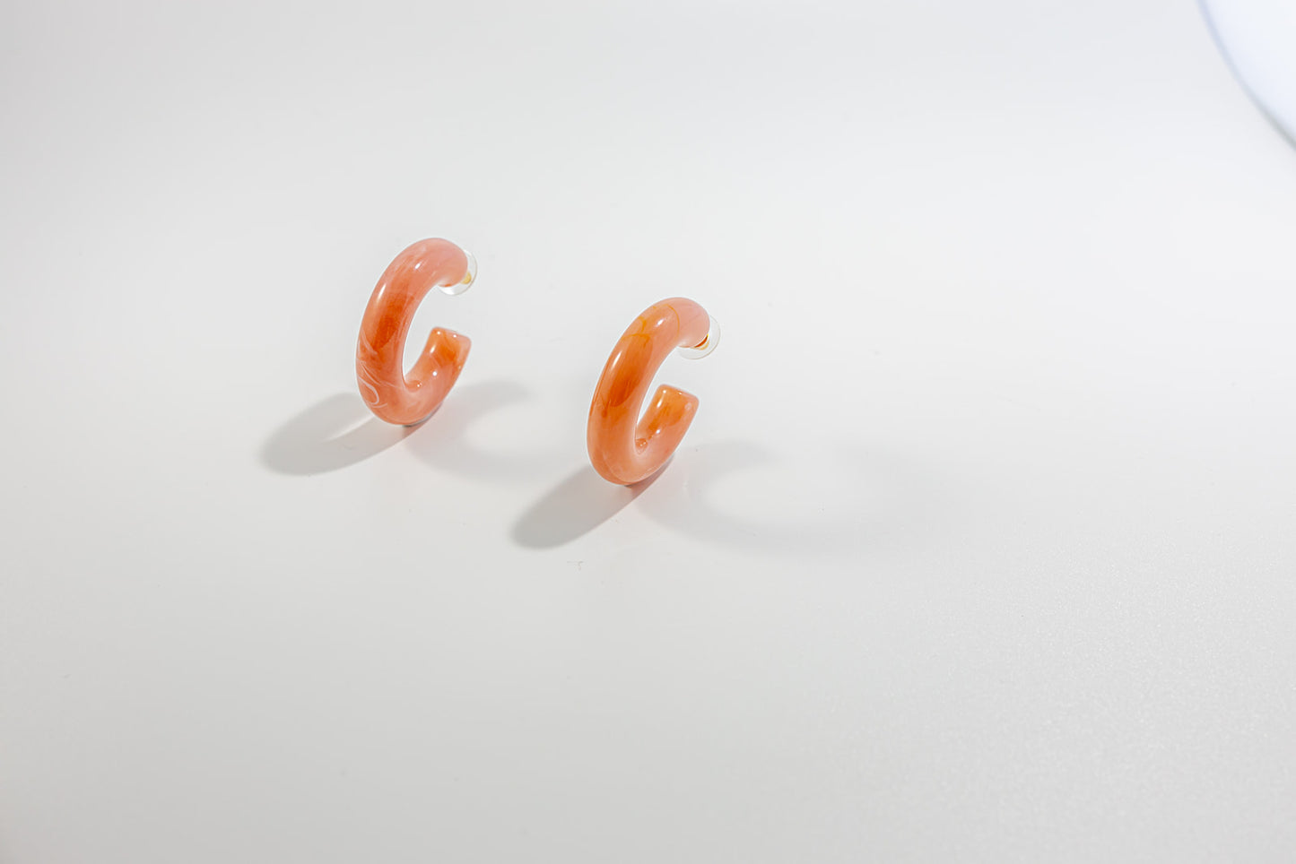 C-Shape Pink Earring