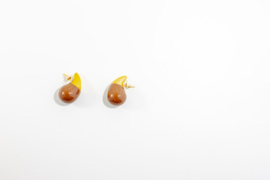Brown Bean Earring