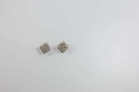 Silver Square Earring