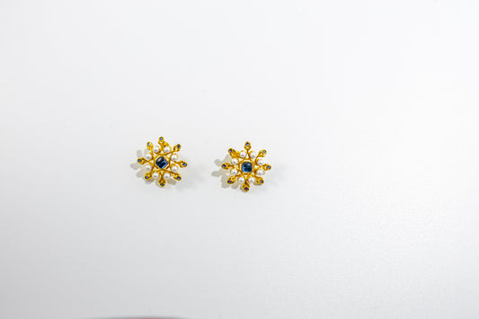 Vintage Snow Flake with Blue Stone
