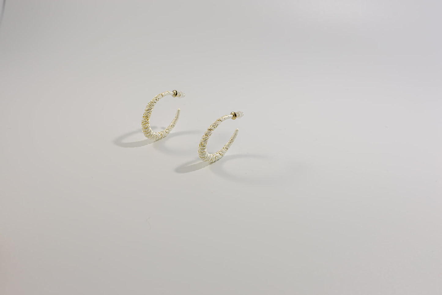 White Crescent Moon Earring