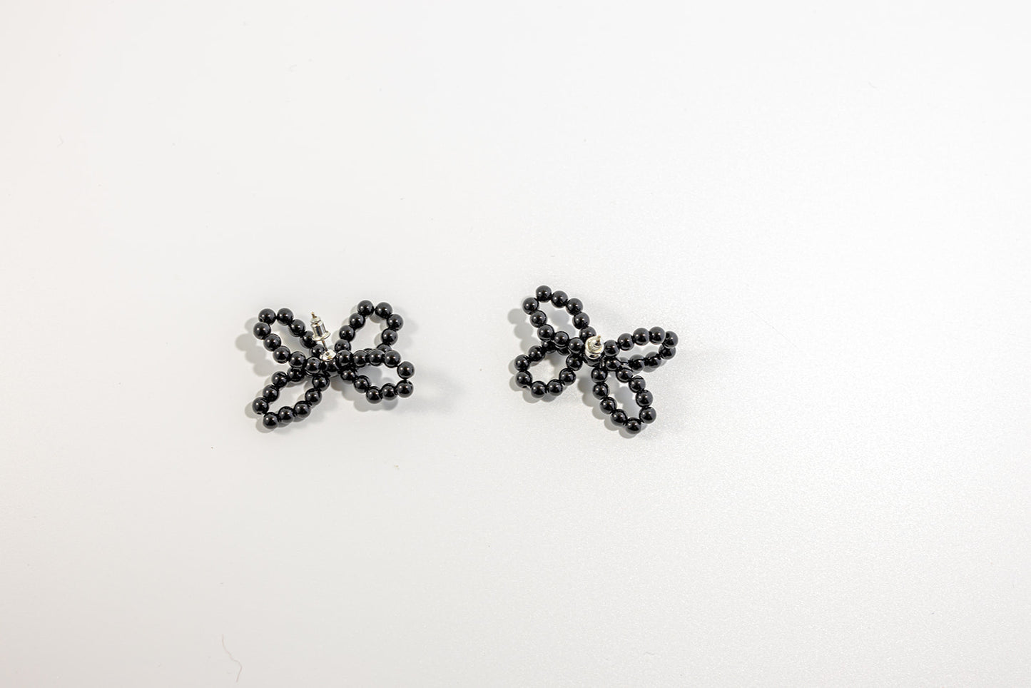 Black Beaded Butterfly Earring