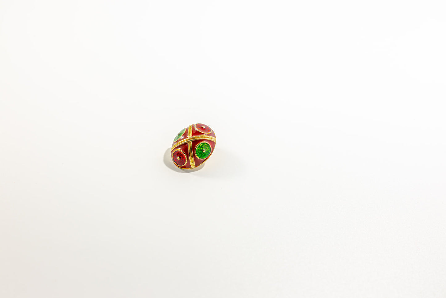 Egg-Shaped Red Earrings