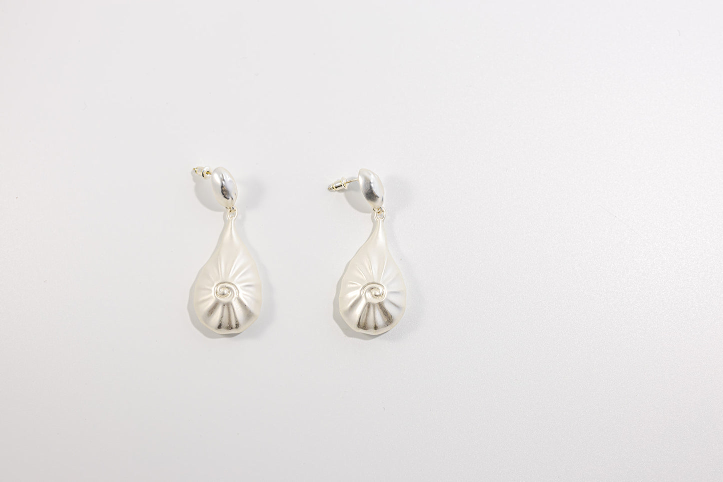 Silver Ammonite Earrings
