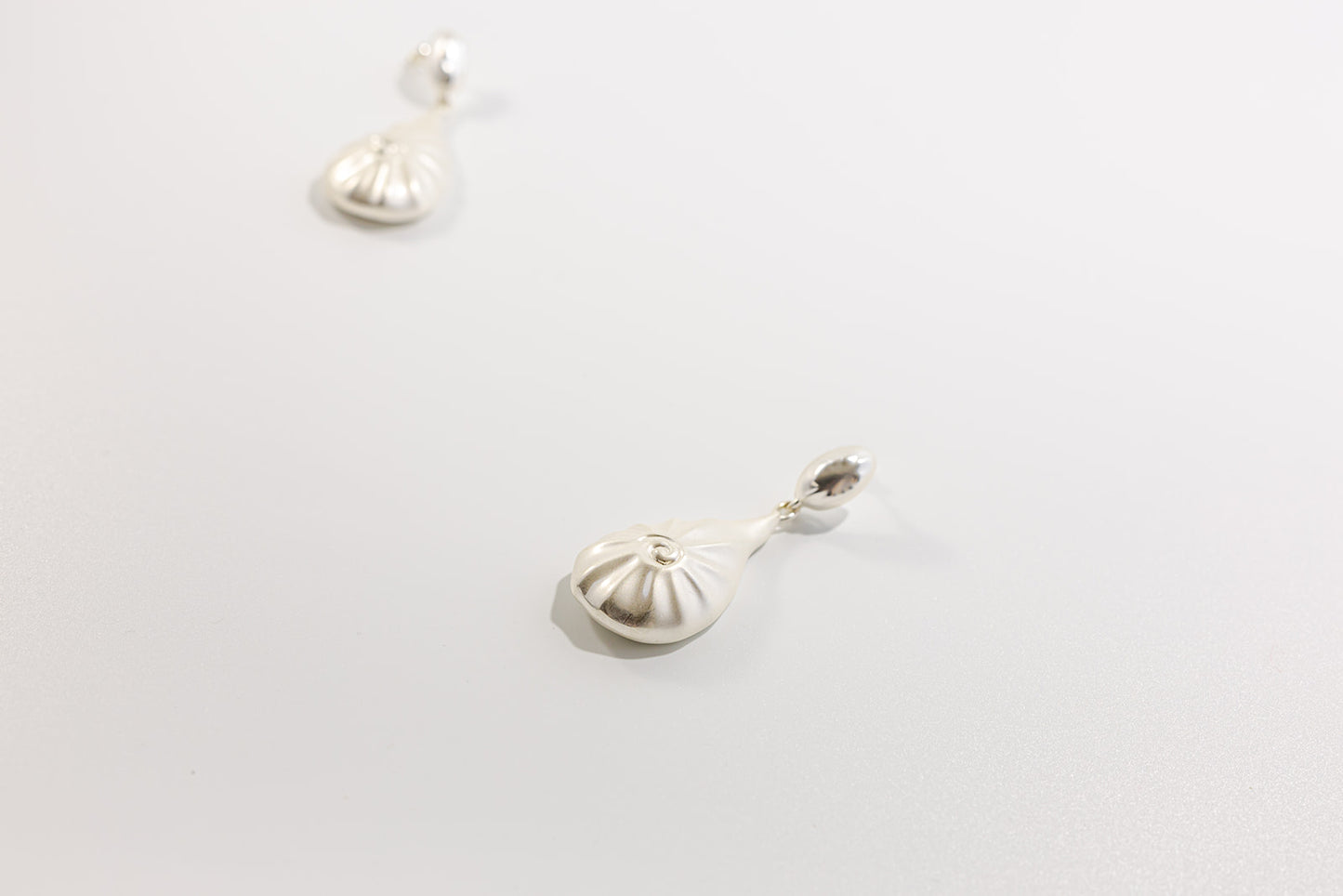 Silver Ammonite Earrings