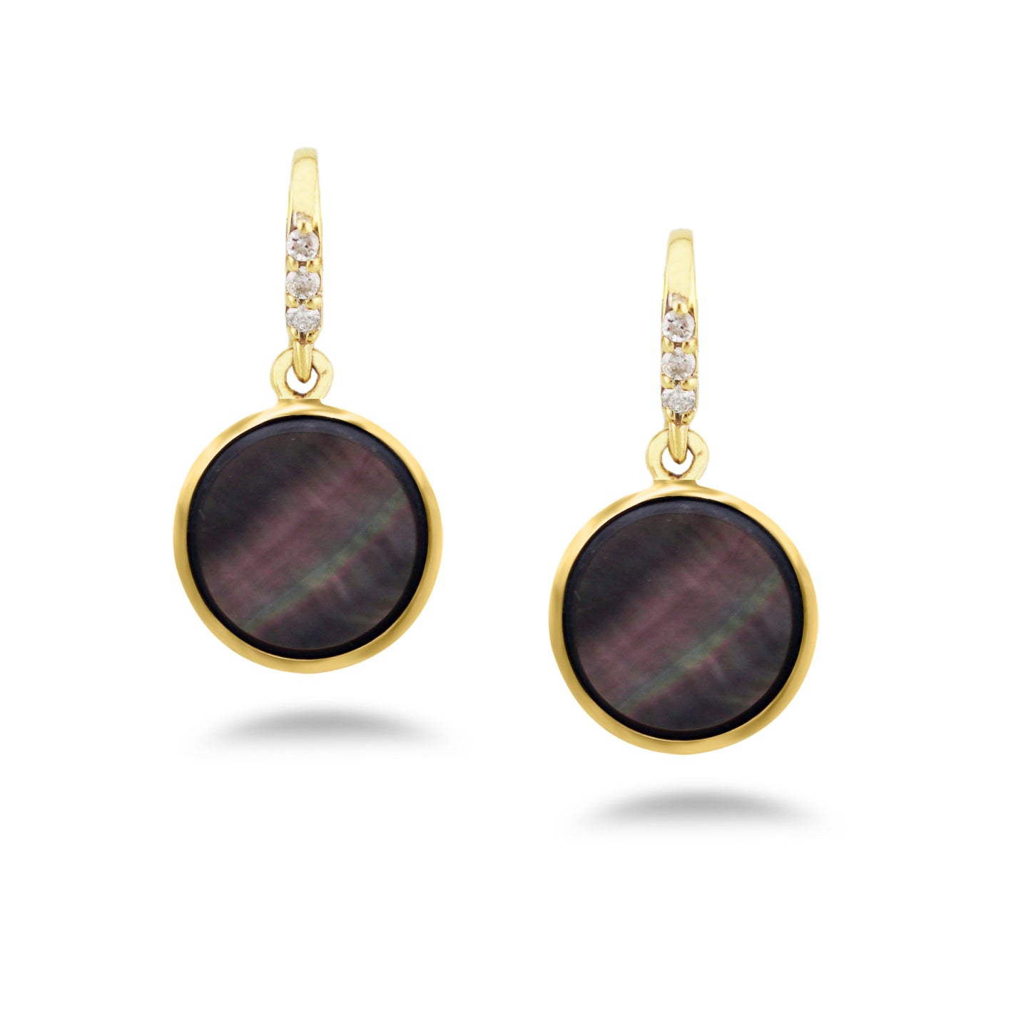 Gemstone & Diamond Earring In 18K Yellow Gold - AiJi World 