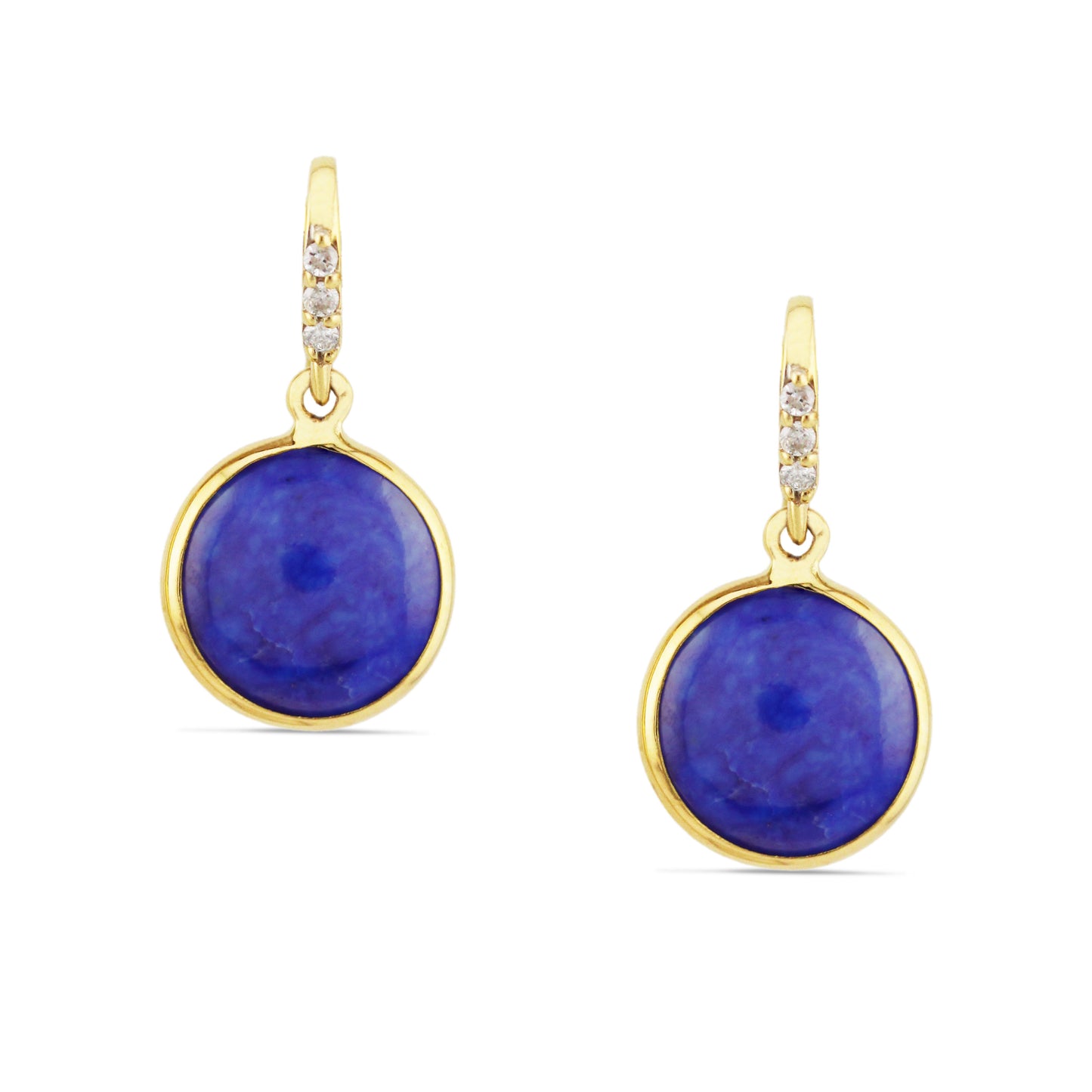 Gemstone & Diamond Earring In 18K Yellow Gold - AiJi World 