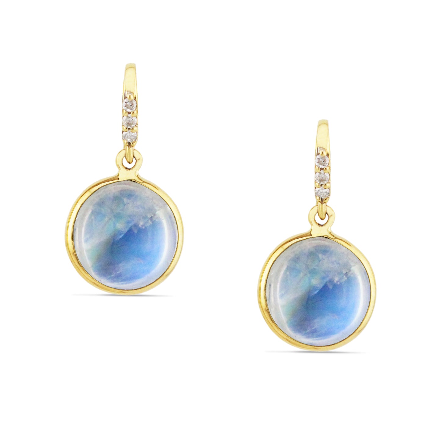 Gemstone & Diamond Earring In 18K Yellow Gold - AiJi World 